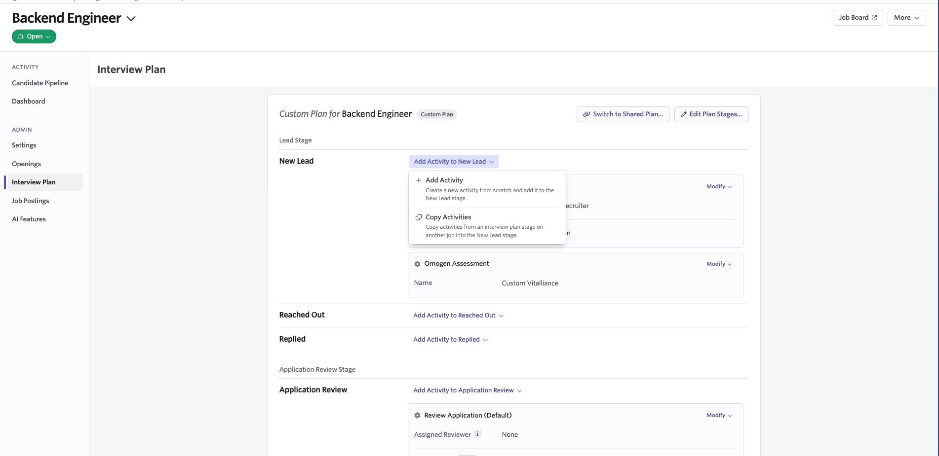 Omogen Ashby  add activity 