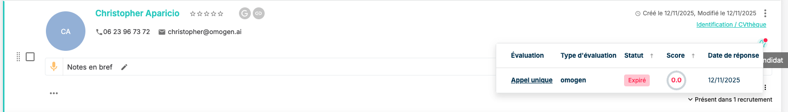 Omogen Between statut expire 