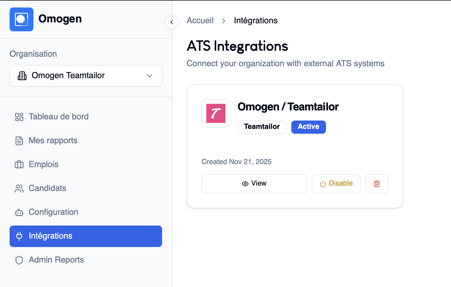 Onglet manquant lors de la création d'un poste depuis l'ATS