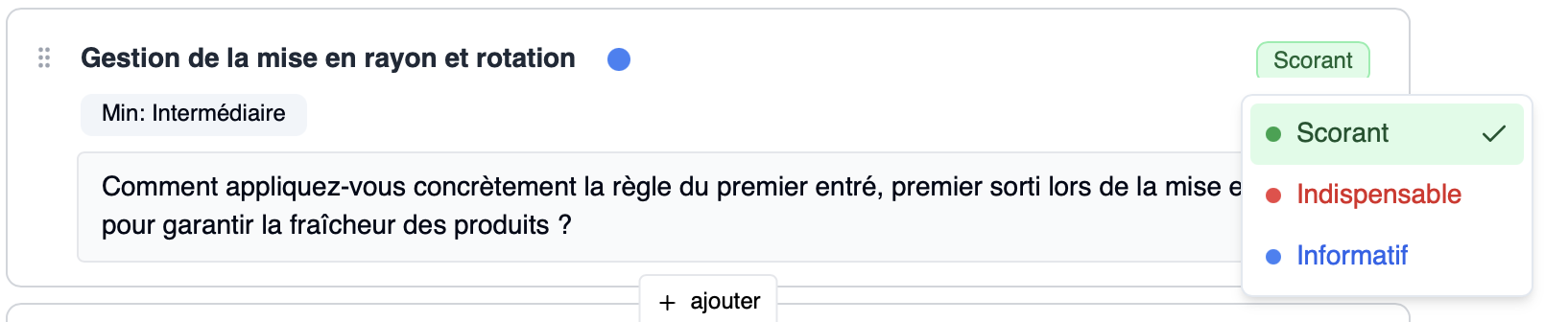 Vignette de type de question