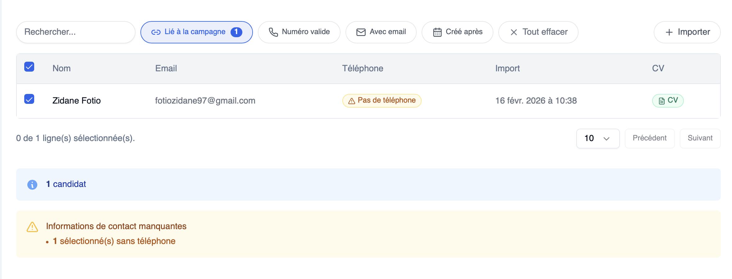 Candidats sans numéro de téléphone