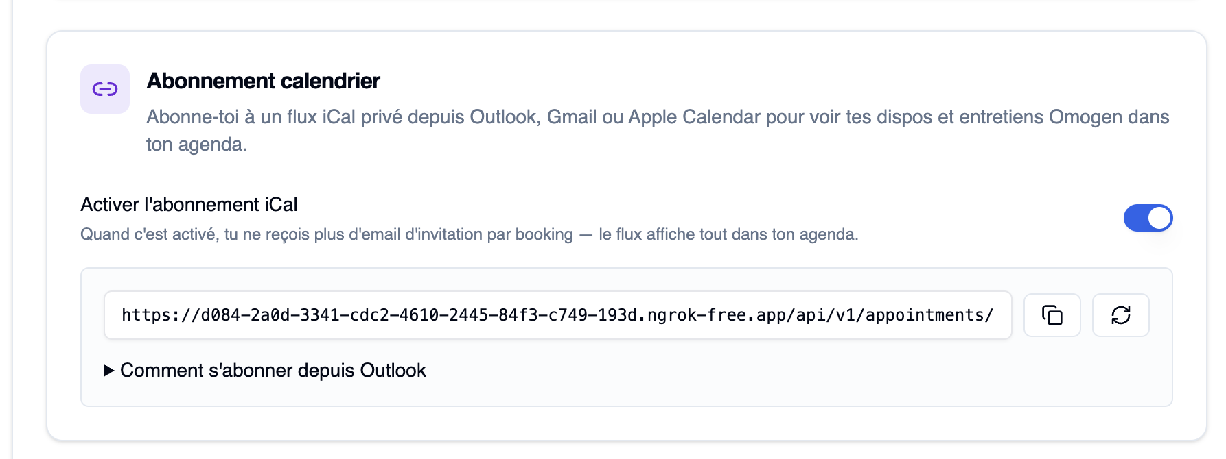 Abonnement iCal