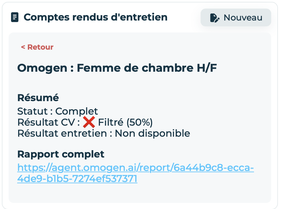 Omogen Job Explorer cv filtré