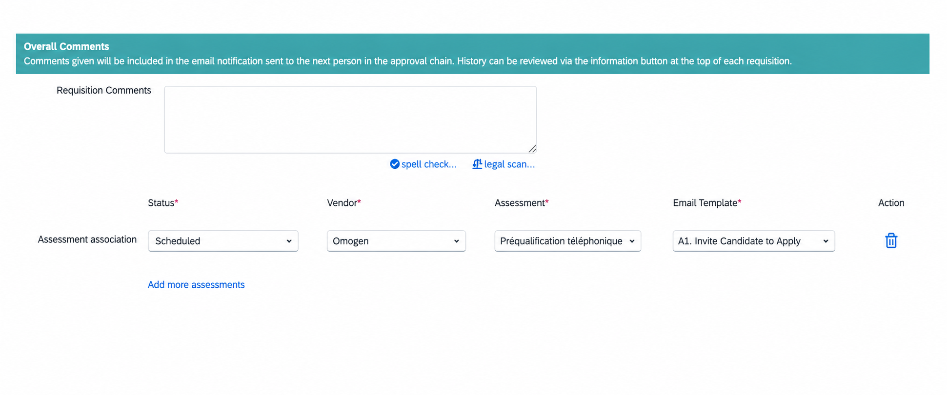 Lien entre l'évaluation Omogen et la Job Requisition SAP