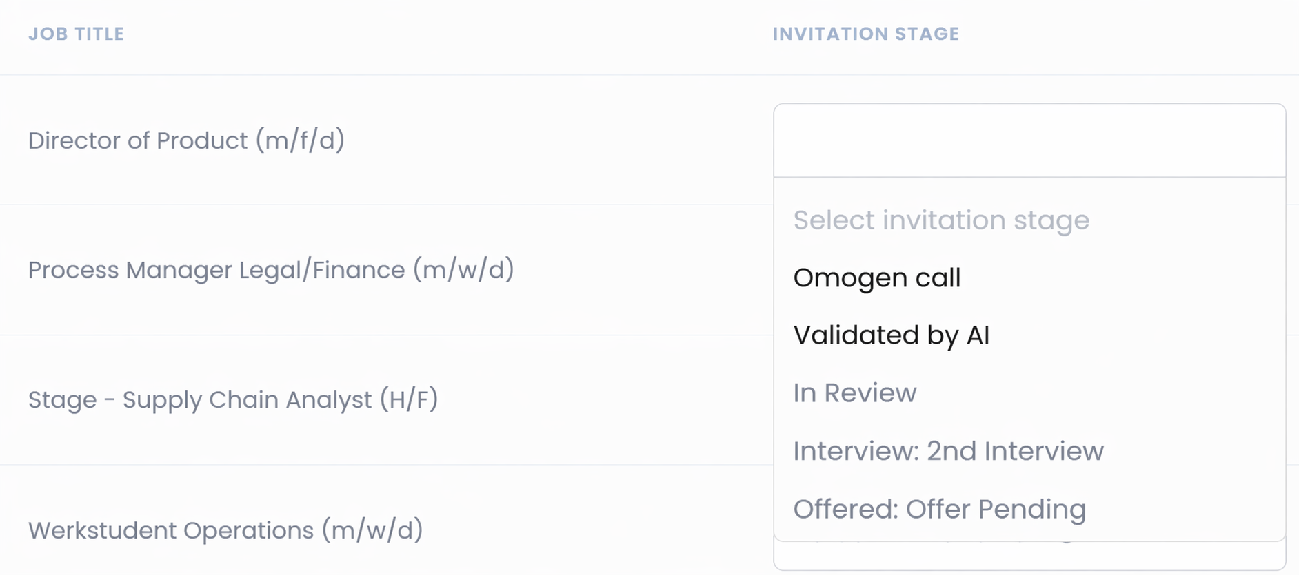 Trier les candidats par score Omogen dans SAP