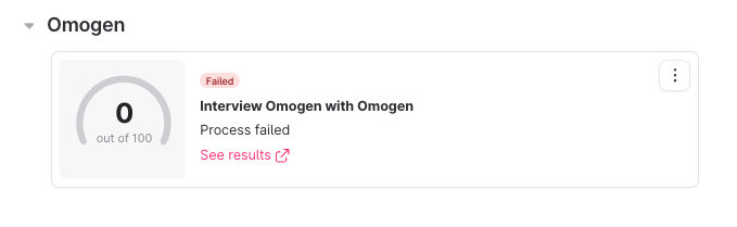 Omogen Teamtailor failed  