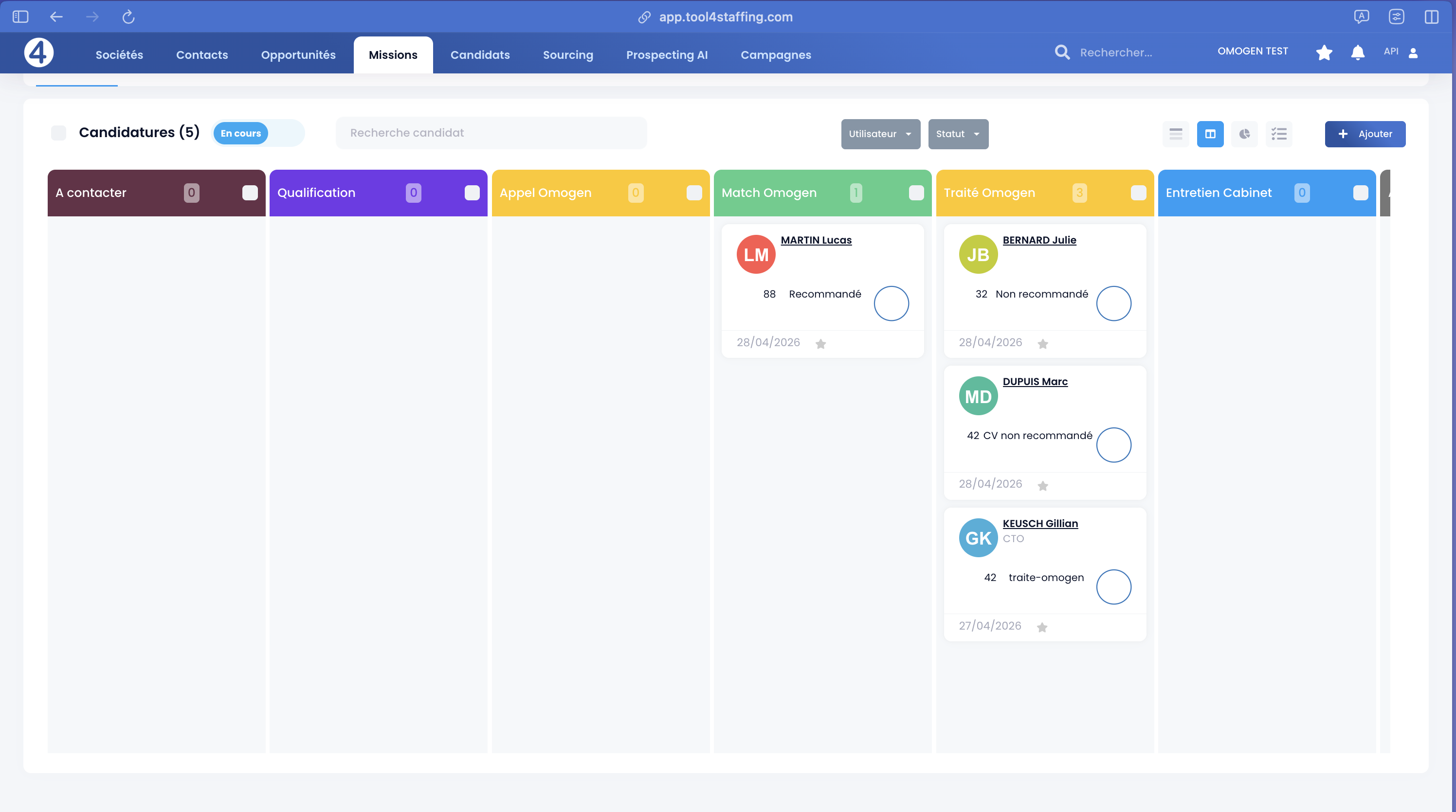 Tool4Staffing — Kanban en direct