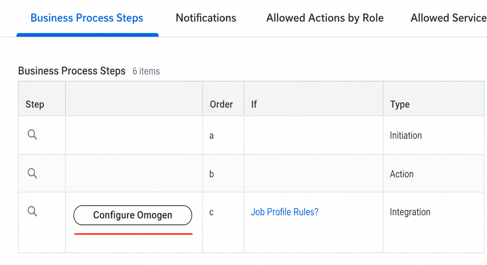 Configuration de l'intégration Workday dans Omogen — étape 1